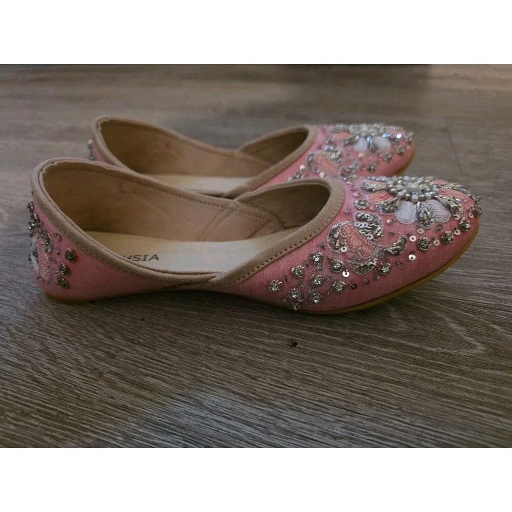 Fuchsia Handcrafted Ballet Flats, Charlotte - Size 10